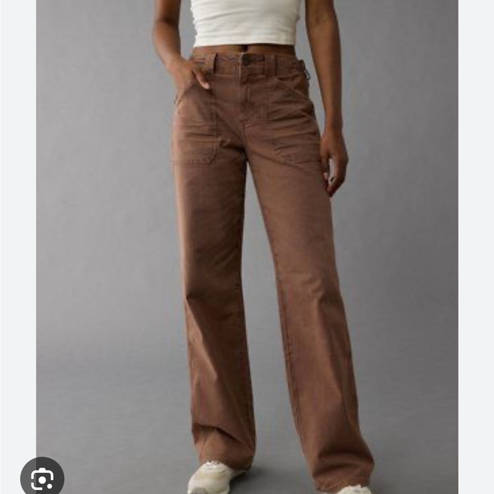 AE Stretch High-Waisted Stovepipe Utility Pant- 4 long